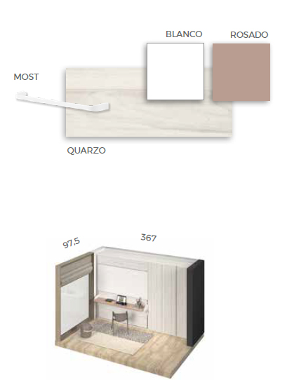 Dimensiones dormitorio juvenil F-251